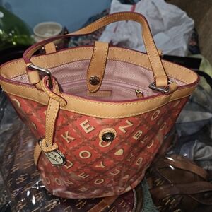 Dooney & Bourke Red and Tan Tote Bag